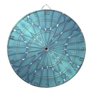 Blau und Türkis Metallic Star Dartscheibe