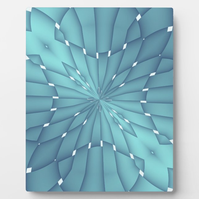 Blau und Türkis Metallic Star Fotoplatte (Vorderseite)