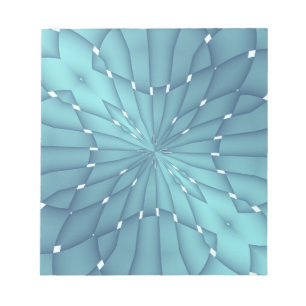 Blau und Türkis Metallic Star Notizblock