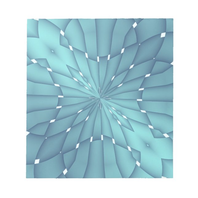 Blau und Türkis Metallic Star Notizblock (Vorderseite)