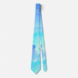 Blau-und Türkiswatercolor-Blick-Hals-Krawatte Krawatte