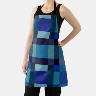 blau und violett geometrisch schürze