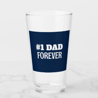 Blau und Weiß #1 Vater Forever Vatertag Geschenk Glas