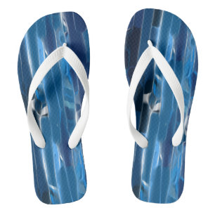 Blau und weiß abstrakt flip flops