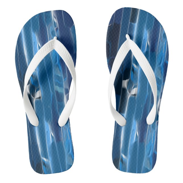 Blau und weiß abstrakt flip flops (Fußbett)