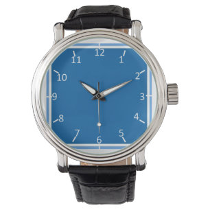 Blau und Weiß Armbanduhr