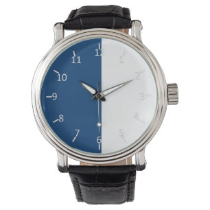 Blau und Weiß Armbanduhr