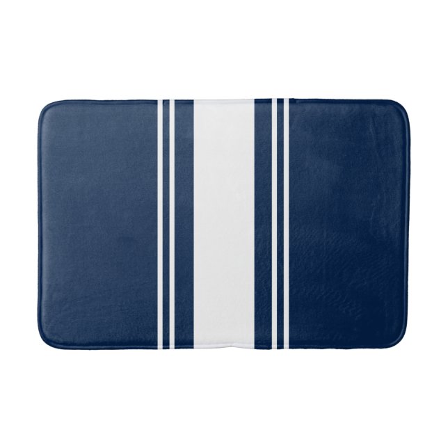 Blau und Weiß Badematte (Vorderseite)