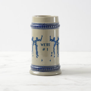 BLAU UND WEISS BIERGLAS