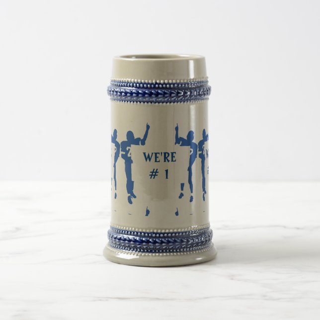 BLAU UND WEISS BIERGLAS (Mittel)