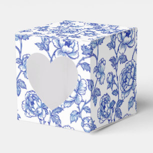 Blau und Weiß Chinoiserie Blume Geschenkschachtel