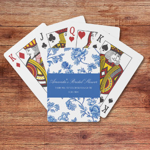 Blau und Weiß Chinoiserie Danke für das Geschenksp Spielkarten