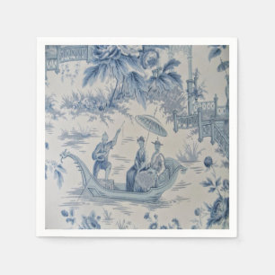 Blau und Weiß Chinoiserie Dekoupage Serviette