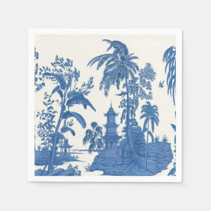Blau und Weiß Chinoiserie Dekoupage Serviette