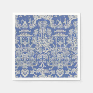 Blau und Weiß Chinoiserie Dekoupage Serviette