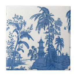 Blau und Weiß Chinoiserie Fliese