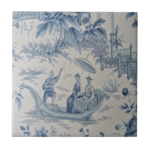 Blau und Weiß Chinoiserie Fliese