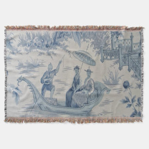Blau und Weiß Chinoiserie Orientalischer Kegeltuch Decke