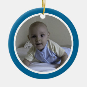 Blau und Weiß - eine Seite Keramik Ornament