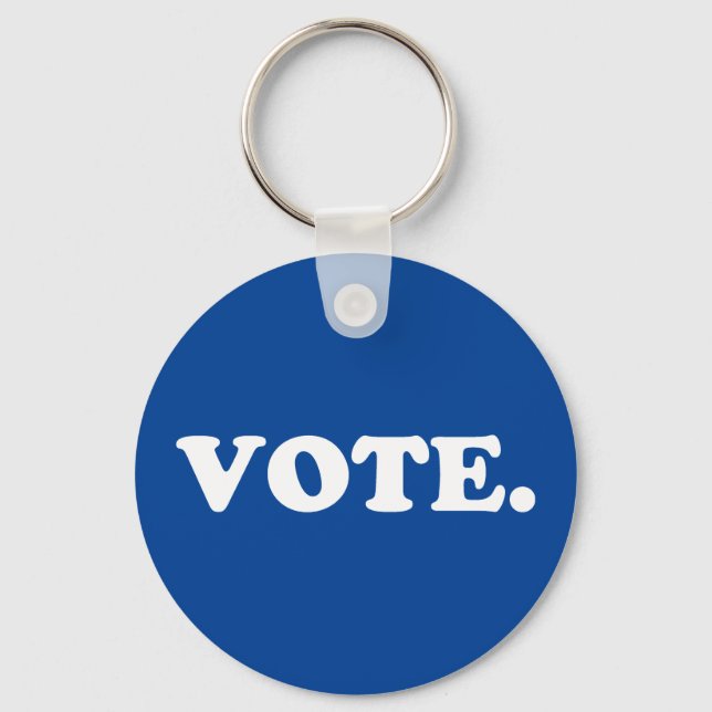 Blau und weiß, einfach, modern schlüsselanhänger (Vorderseite)