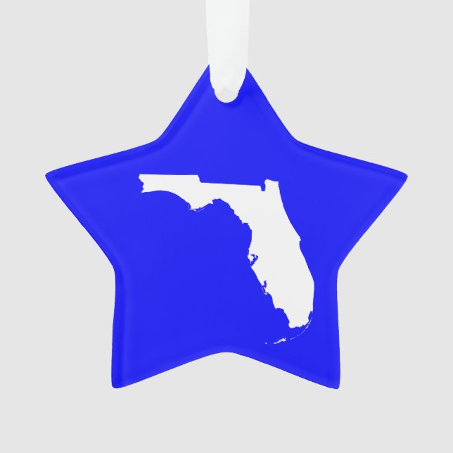 Blau und Weiß Florida Ornament (Vorderseite)