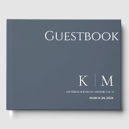 Blau und Weiß Gästebuch