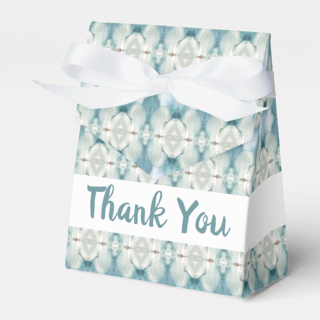 Blau und Weiß Gemustert Geschenkschachtel (Vorderseite)