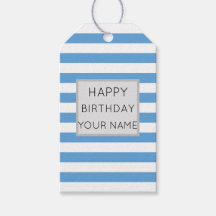 Blau und Weiß gestreift glücklich Geburtstag