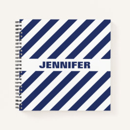 blau und weiß gestreift notizbuch