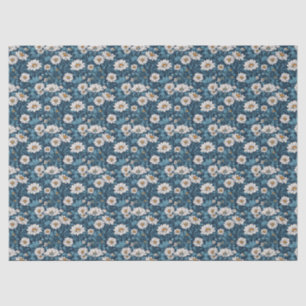 Blau und weiß gestrichen Blumen Seidenpapier