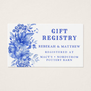 Blau und Weiß   Gift Registry Card