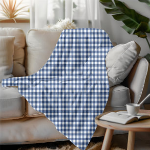 Blau und Weiß Gingham Schachtelter Gemütlicher Sti Fleecedecke