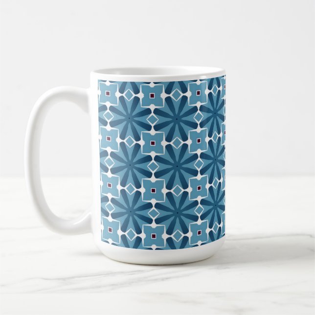 Blau und Weiß Kaffeetasse (Links)