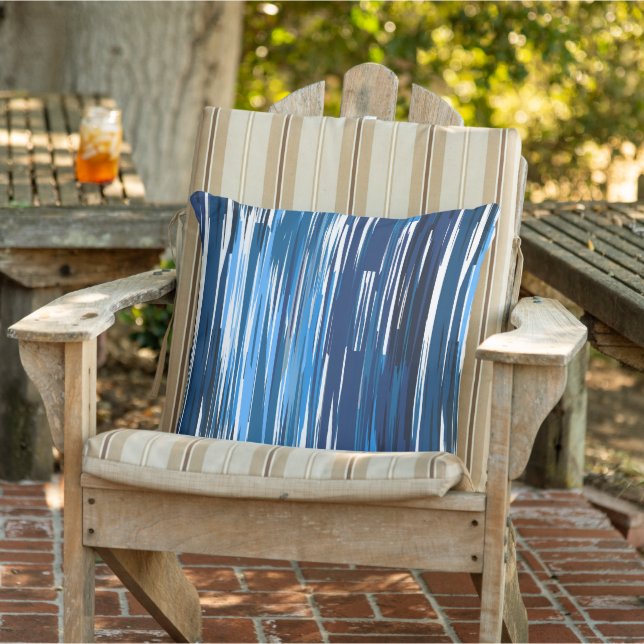 Blau und Weiß Kissen (Stuhl )