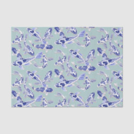 Blau und Weiß Koi Seidenpapier