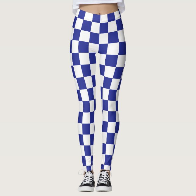 Blau und Weiß Leggings (Vorderseite)