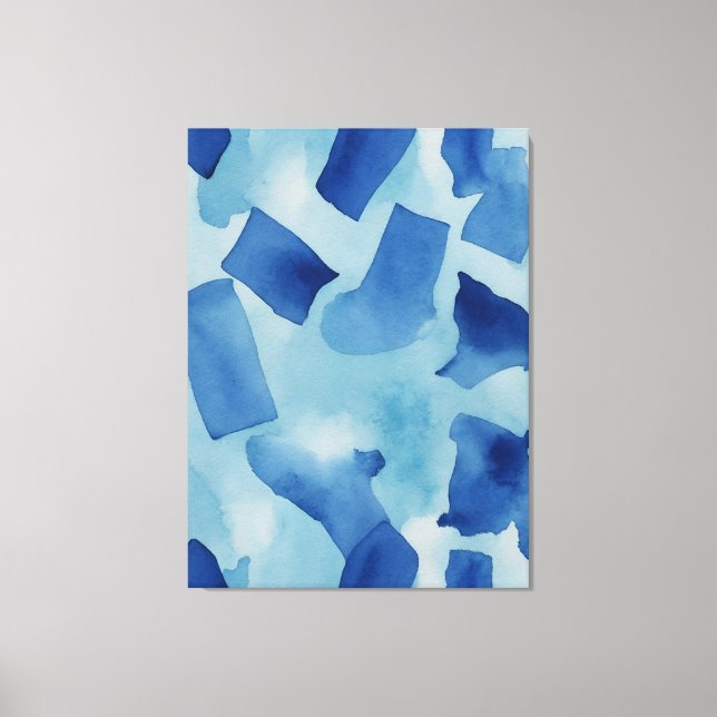 blau und weiß leinwanddruck (Vorderseite)