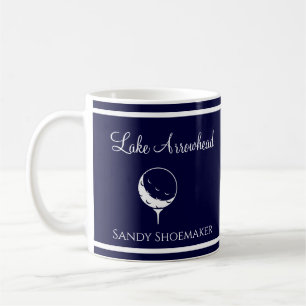Blau und Weiß mit dem Namen Golfer's Coff Kaffeetasse