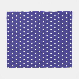Blau und Weiß Polka Dot Muster     Fleecedecke