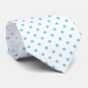 Blau und Weiß Polka Dot Necktie Krawatte