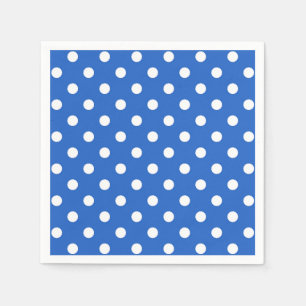 Blau und Weiß Polka Dots Napkins Serviette