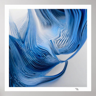 Blau und Weiß Poster