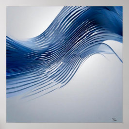 Blau und Weiß Poster