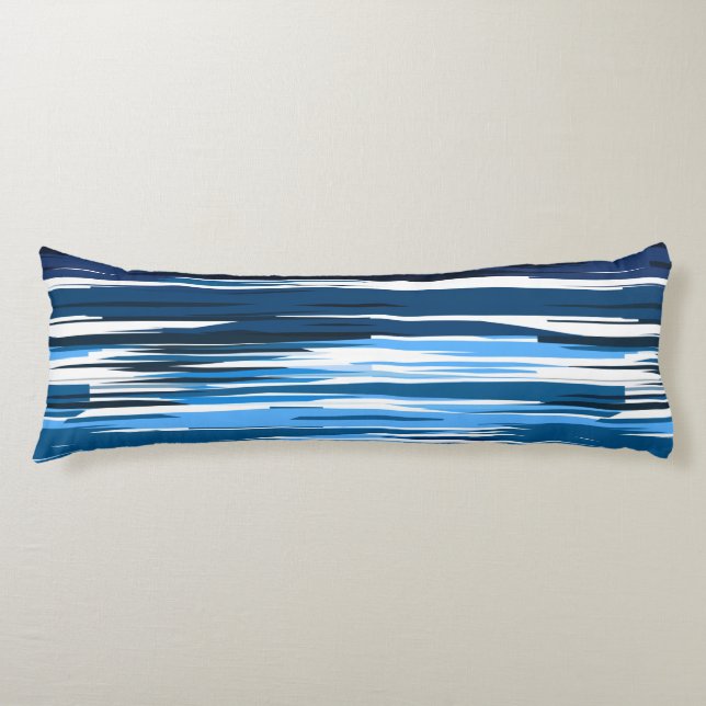 Blau und Weiß Seitenschläferkissen (Vorderseite)