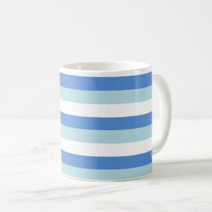 Blau und Weiß Streifen Kaffeetasse