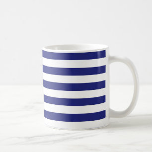 Blau und Weiß Stripes Tasse