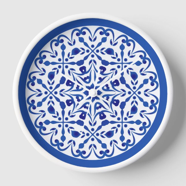 Blau und Weiß Talavera Two Uhr (Vorderseite)