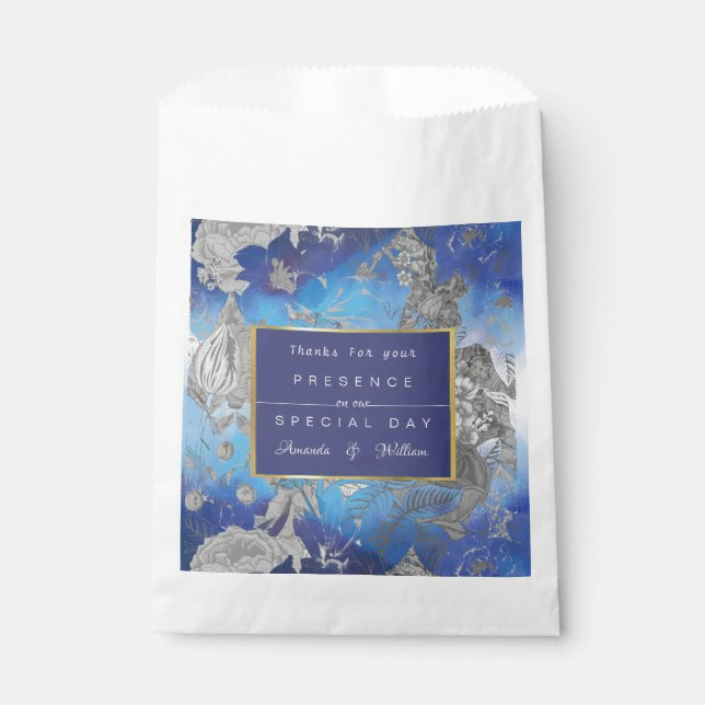Blau und Weiß, Vintag Geschenktütchen (Vorderseite)