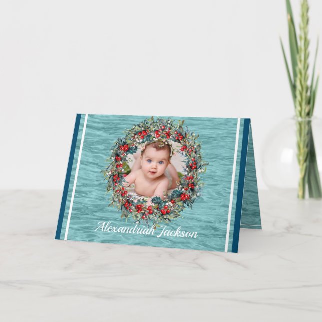 Blau und Weiß Weihnachten Ihr Foto Wasser Wasserve (Vorderseite)