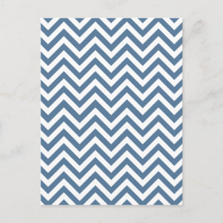 Blau und Weiß Zigzag Muster Postkarte